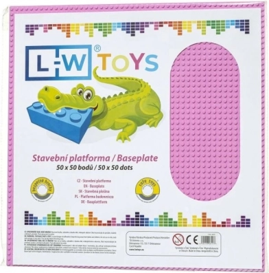 Płytka konstrukcyjna 50 × 50 punktów różowa