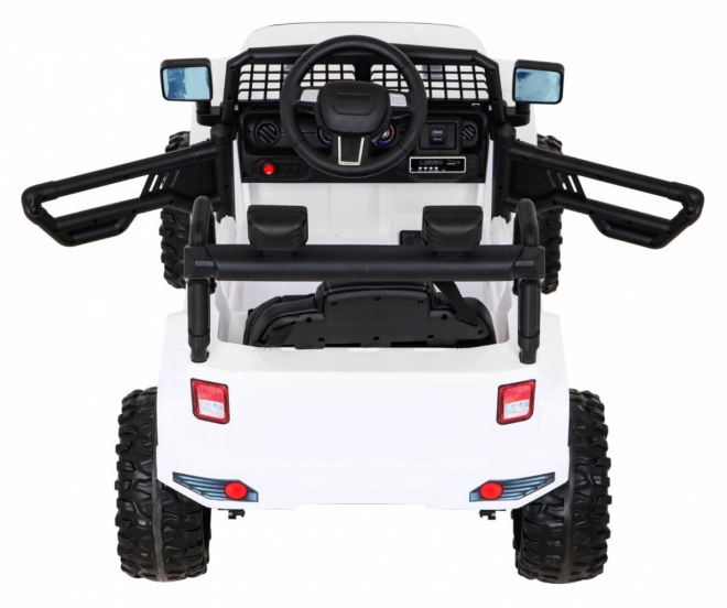 Samochód na baterie Jeep Dark Night dla dzieci + wolny start + EVA + LED audio – Białe