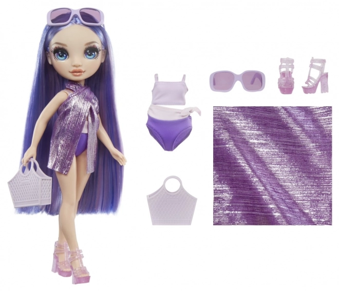 Rainbow High Fashion lalka w kostiumie kąpielowym - Violet Willow