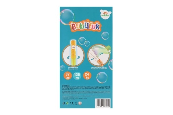 Bańka do robienia baniek/pałka 120 ml 37cm 2 kolory 24 sztuki w pudełku