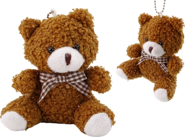 Pluszowy brązowy miś Hugs Maskot brelok do kluczy 10 cm