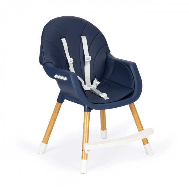 Ecotoys Krzesełko do karmienia 2w1 niebieskie