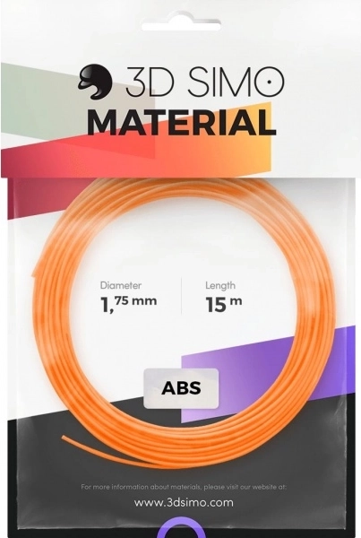 Filament ABS II do długopisów 3D i druku 3D – zestaw 15 m (pomarańczowy, czarny, biały)