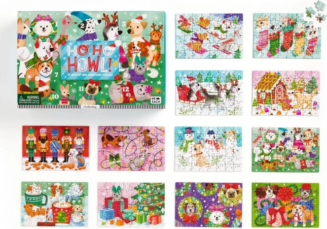 Zestaw Puzzle na Przedświąteczne Odliczanie 12 szt.