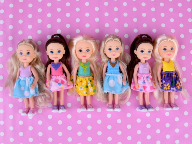 Piękne mini lalki 12 cm zestaw 6 sztuk