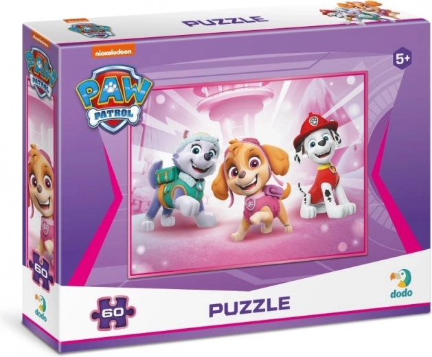 Puzzle Psi Patrol: Everest, Skye i Marshall 60 elementów