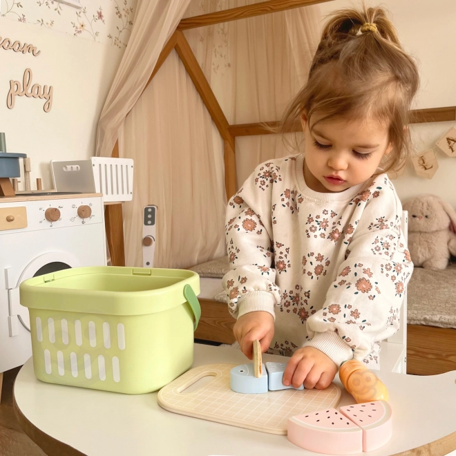 Drewniany zestaw do krojenia żywności Tooky Toy