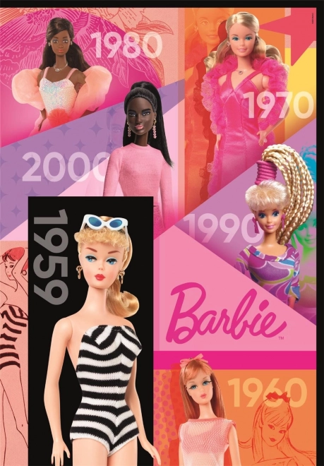 Puzzle 1000 elementów w kompaktowym opakowaniu BARBIE
