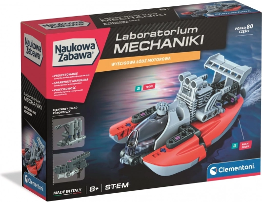 Mechanika laboratoryjna – łódź motorowa CLEMENTONI