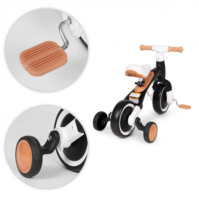 Rowerek biegowy z pedałami 3w1 czarny ECOTOYS