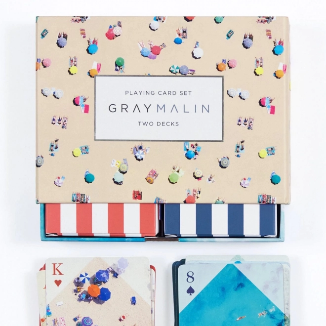 Galison Zestaw kart do gry Plaża Gray Malin