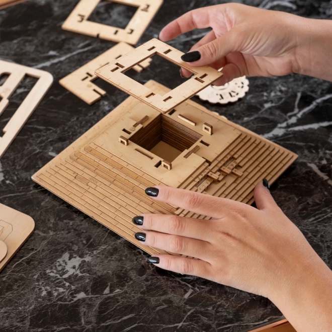 EscapeWelt 3D drewniana mechaniczna układanka logiczna Piramida