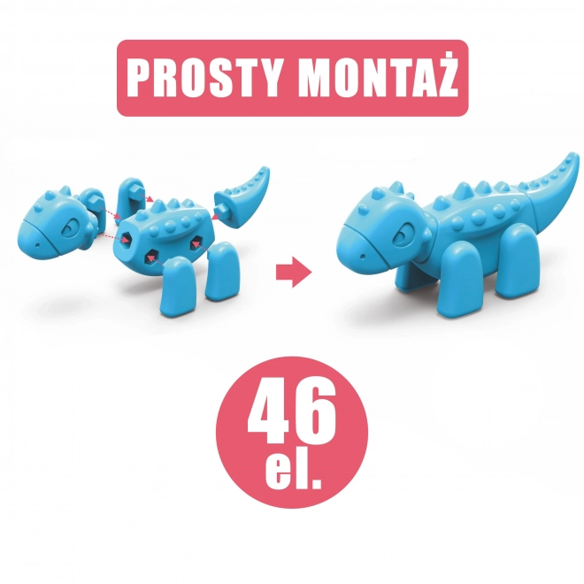 Zestaw konstrukcyjny Dinozaury 2w1 gra planszowa