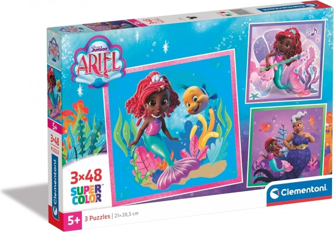 CLEMENTONI Puzzle Ariel 3x48 elementów