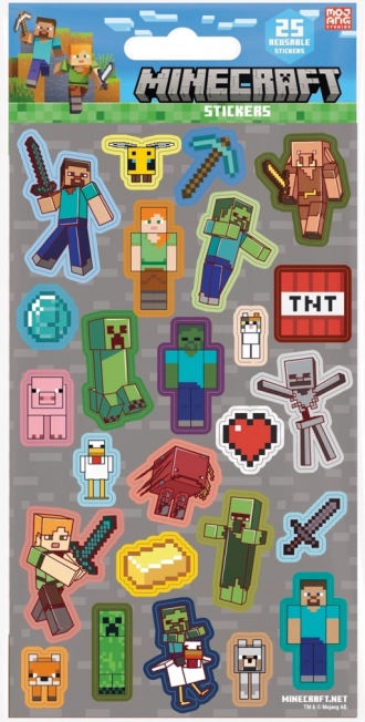 Minecraft szare naklejki