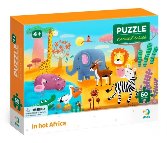 DODO Puzzle Zwierzęta: Upał w Afryce 60 elementów