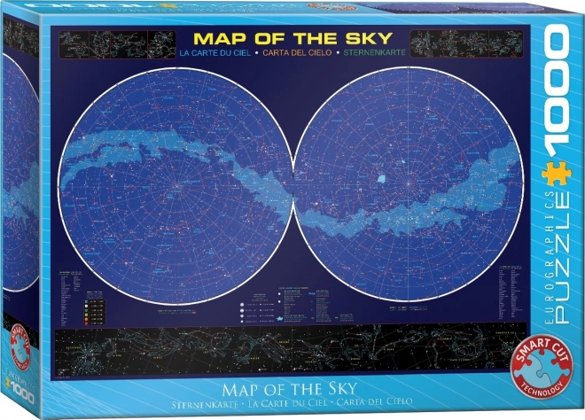 EUROGRAPHICS Puzzle Mapa Nieba 1000 Elementów