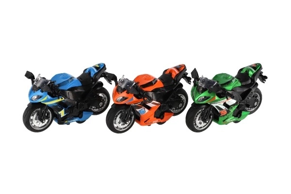 Wyścigowy motocykl z napędem wstecznym ze światłem i dźwiękiem