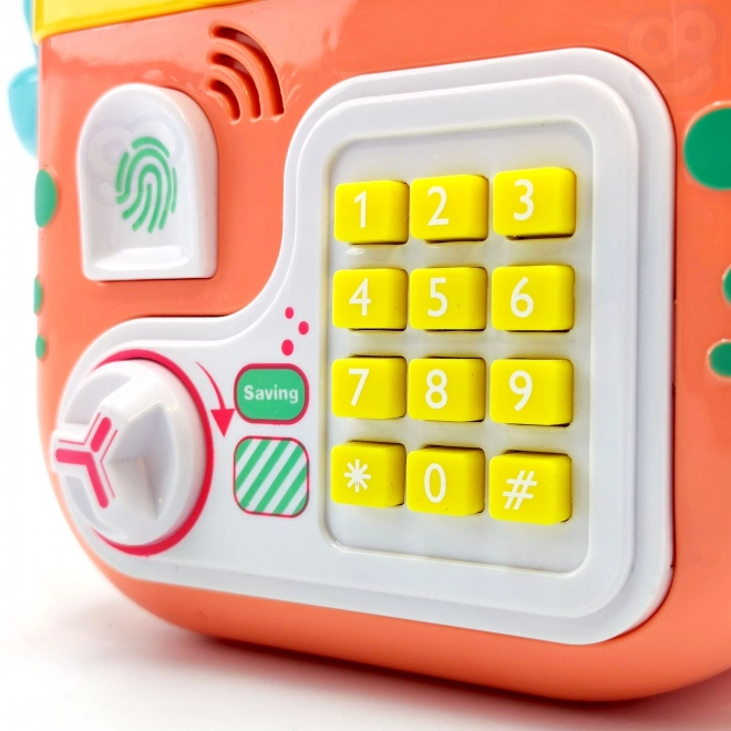 Elektroniczna skarbonka sejf na PIN Krab plecak pomarańczowy