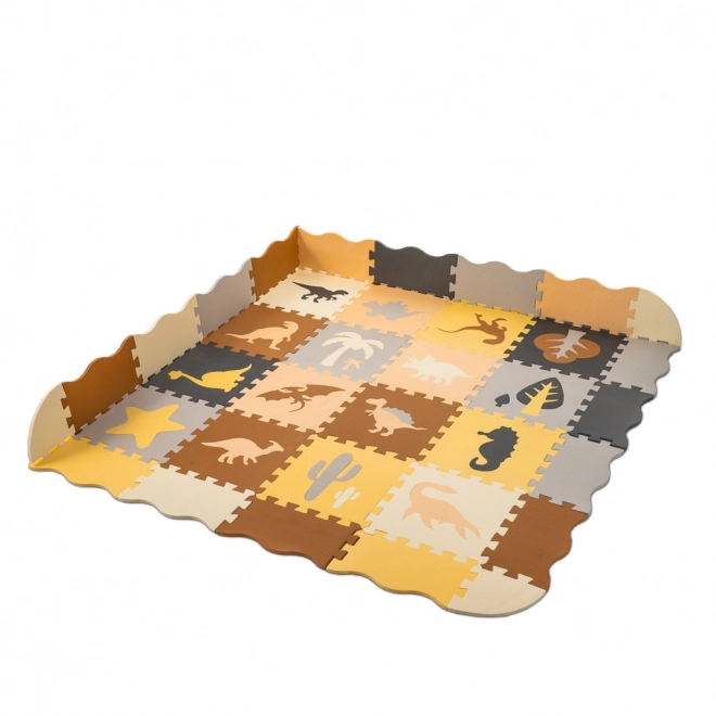 Piankowe puzzle z dinozaurami i kojcem - 36 części