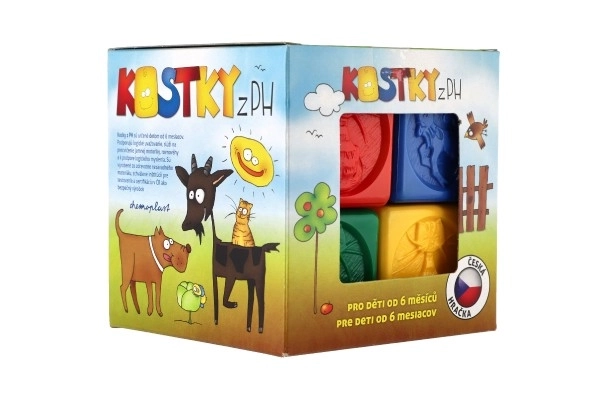 Kolorowe plastikowe klocki dla dzieci ze zwierzętami, zestaw 8 szt.