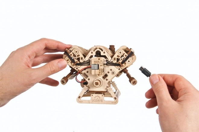 Ugears 3D drewniane puzzle silnik V8