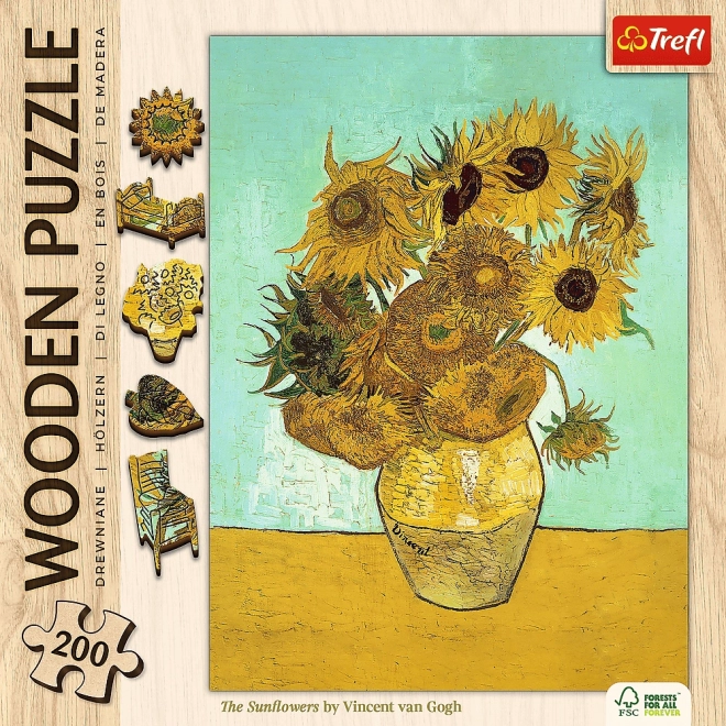 TrefL drewniane puzzle Vincent van Gogh - Słoneczniki