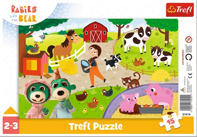 TREFL Puzzle Farma 15 elementów