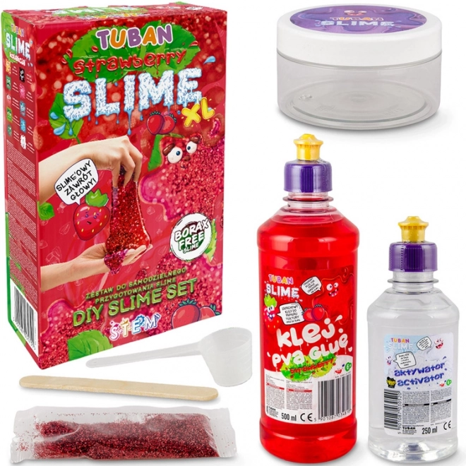 Tuban kreatywny zestaw sensoryczny Slime - Truskawka XL