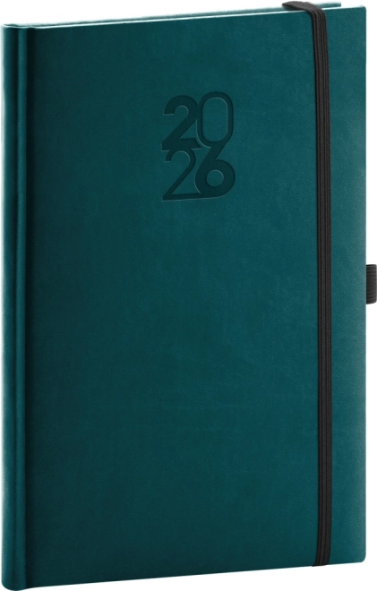 Tygodniowy terminarz Notique Aprint Top petrolowy 2026 15x21 cm
