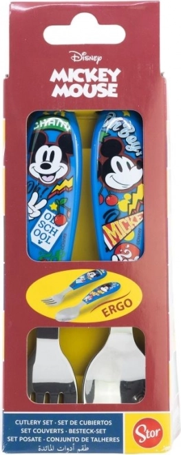 Zestaw sztućców dla dzieci Mickey Mouse - 2 sztuki