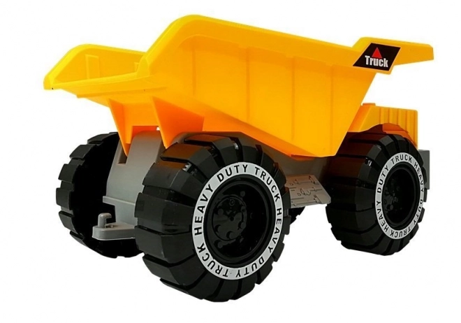 Duża zabawka ciężarówka z przyczepą i buldożerem 49 cm