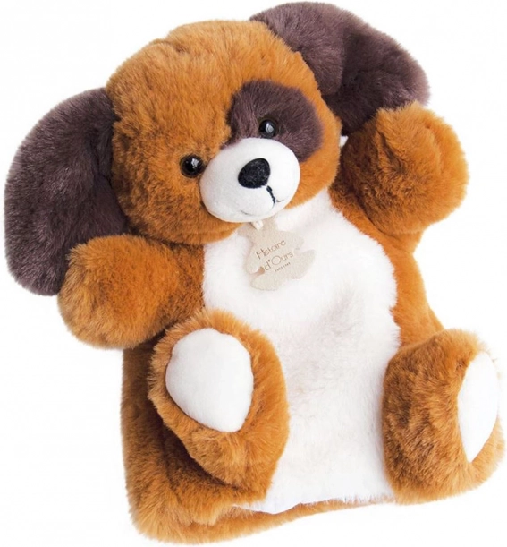 Doudou Histoire d'Ours pluszowy pacynka piesek