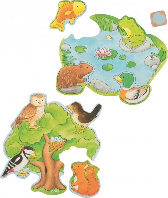 Goki – dziecięca gra puzzlowa Kto gdzie mieszka