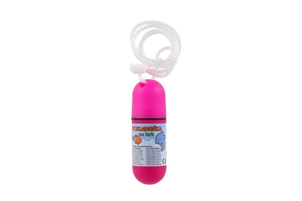 Skarbonka na szyję ze sznurkiem 11,5 cm plastik różne kolory