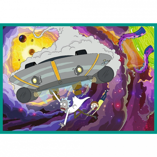 Puzzle 4x250 Zakręcony świat Ricka i Morty'ego od Trefl