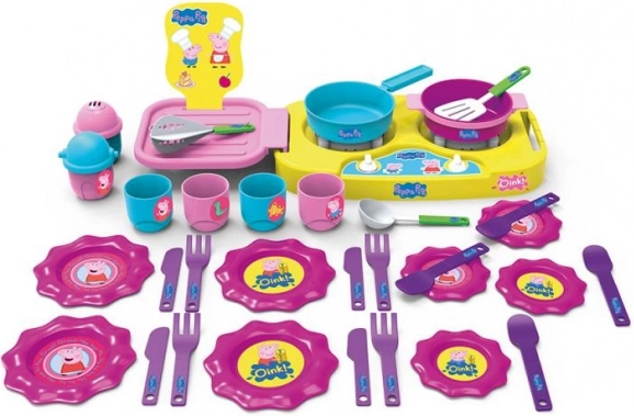 Zestaw naczyń dla dzieci ŚWINKA PEPPA 35 szt. – MAC TOYS