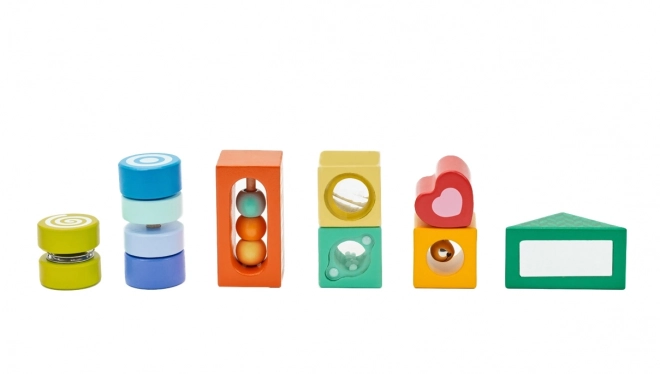 Drewniane sensoryczne klocki Classic World Montessori