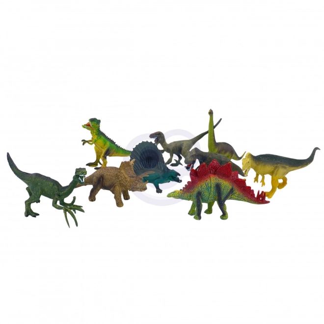 Zestaw figurek dinozaurów z matą do gry i walizką