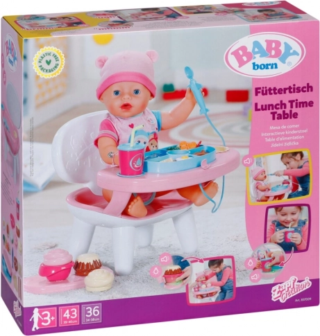 BABY born krzesełko do karmienia ze światłami i dźwiękami dla lalek