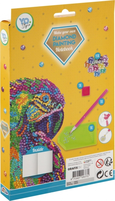 GRAFIX Malowanie Diamentowe Blok A5 Papuga