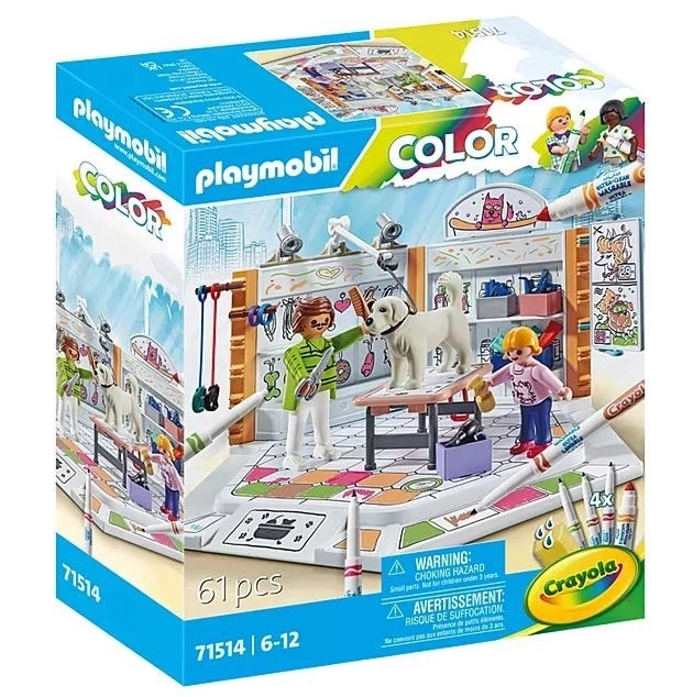 Playmobil Salon dla psów z kolorami Crayola