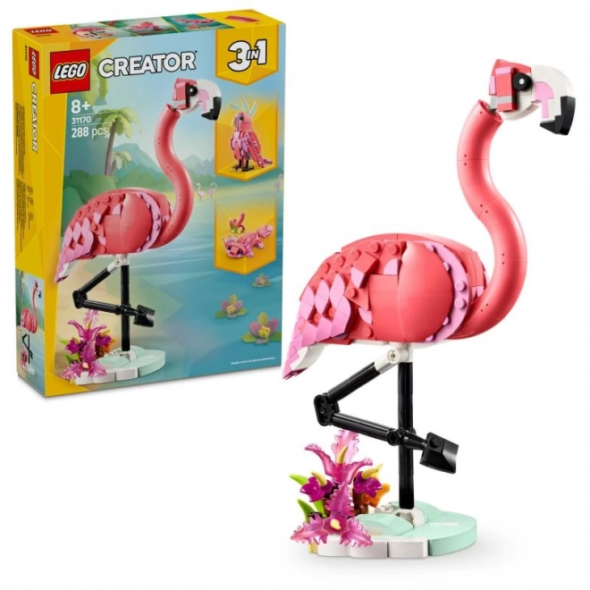 LEGO Creator 3 w 1 31170 Dzikie zwierzęta: Różowy flaming