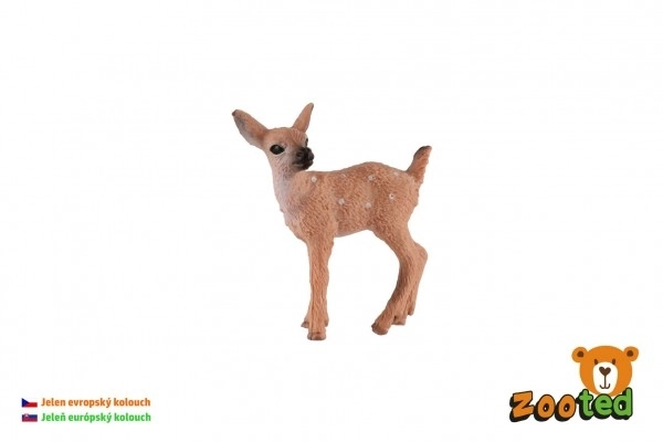 Plastowy jelonek europejski zooted 4cm w woreczku