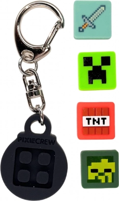 Pixie Crew & Minecraft Brelok czarny z multipixelami