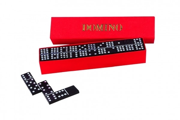 Gra towarzyska domino drewno 28 szt. w pudełku 15,5x3,5x5 cm