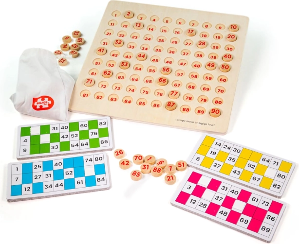 Tradycyjna drewniana zabawka bingo dla dzieci Bigjigs Toys