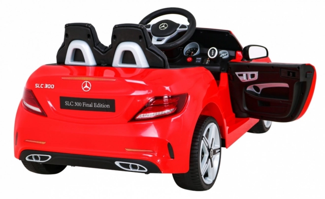 Mercedes Benz SLC300 Dziecięcy samochód na baterie Czerwony + dźwięki MP3 Światła + zdalne sterowanie + wolny start