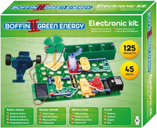 Boffin II zielona energia – elektroniczna zabawka konstrukcyjna 125 projektów