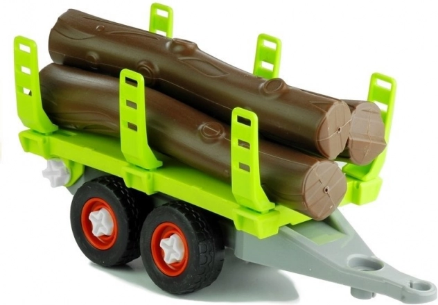 Rozkładany traktor z przyczepą na drewno